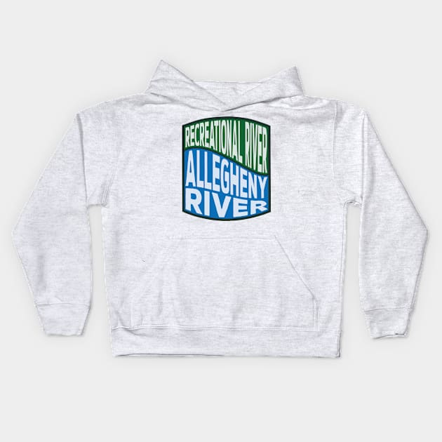 Allegheny River Recreational River wave Kids Hoodie by nylebuss